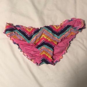 Victoria’s Secret Ruched Striped Bikini Bottoms